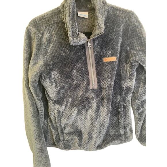 COLUMBIA 1/4 Zip Womens Serpa Fleece Pullover Lightweight Jacket Medium Gray - Picture 3 of 5